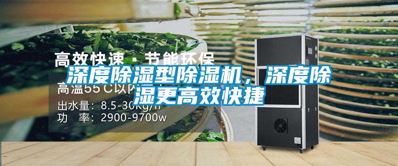 深度除濕型除濕機，深度除濕更高效快捷