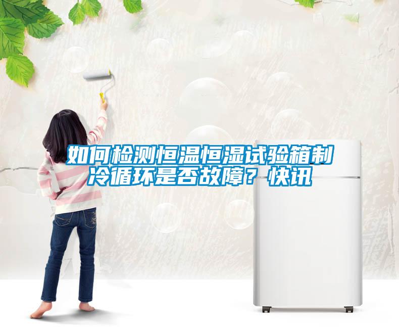 如何檢測恒溫恒濕試驗(yàn)箱制冷循環(huán)是否故障？快訊