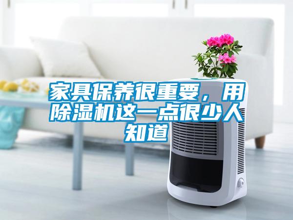 家具保養很重要，用除濕機這一點很少人知道