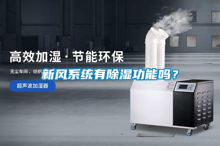 新風系統有除濕功能嗎？
