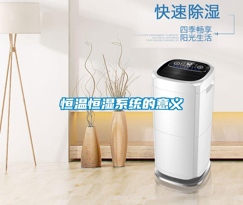 恒溫恒濕系統的意義