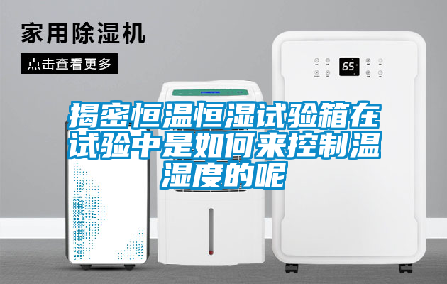 揭密恒溫恒濕試驗(yàn)箱在試驗(yàn)中是如何來控制溫濕度的呢