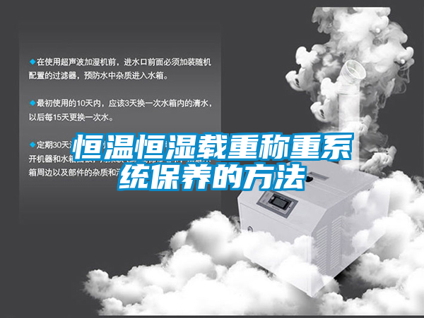 恒溫恒濕載重稱(chēng)重系統(tǒng)保養(yǎng)的方法