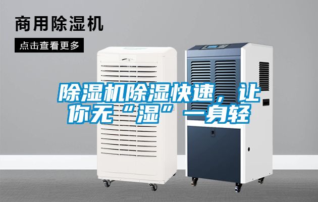 除濕機除濕快速，讓你無“濕”一身輕